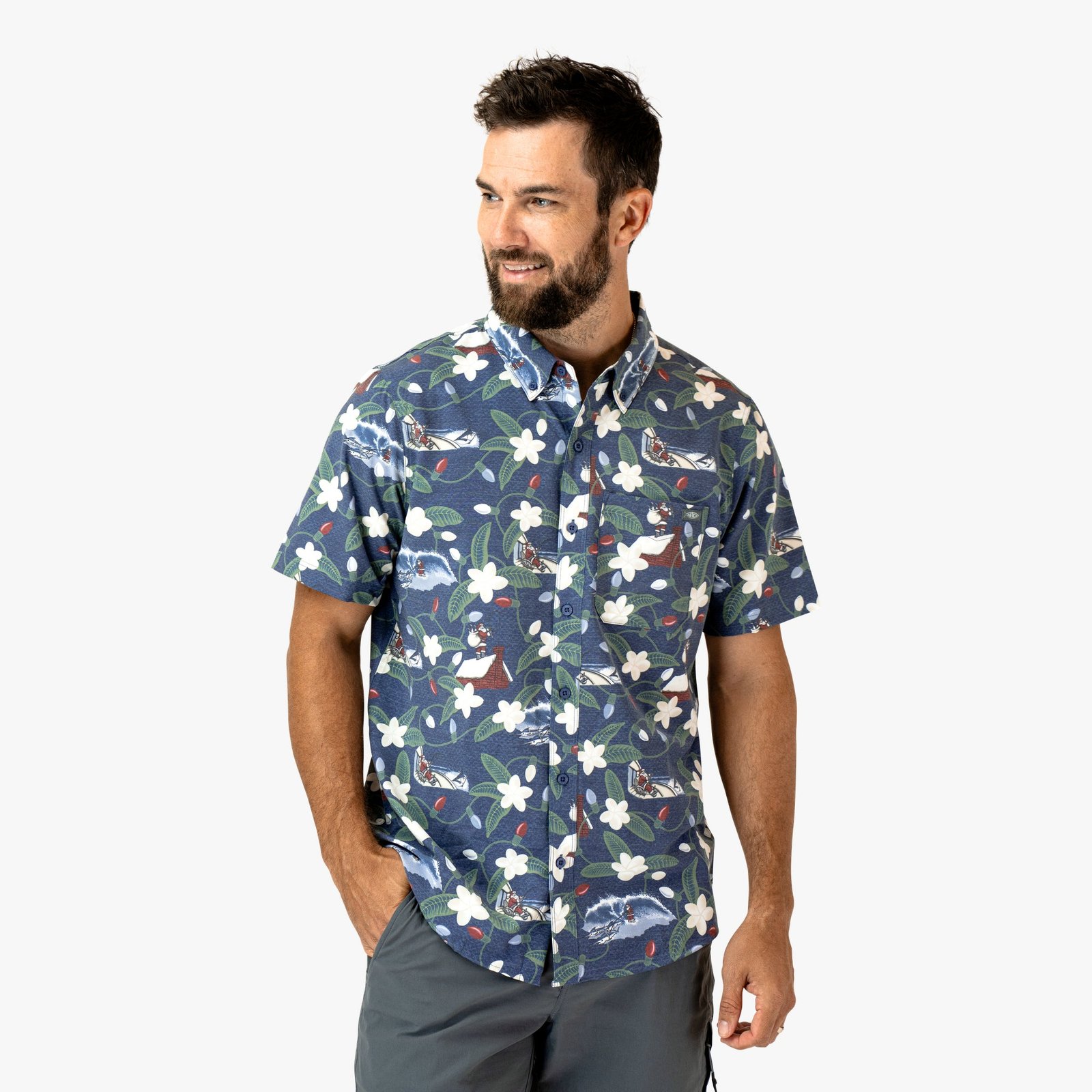 Boatbar SS Button Down Shirt | Midnight