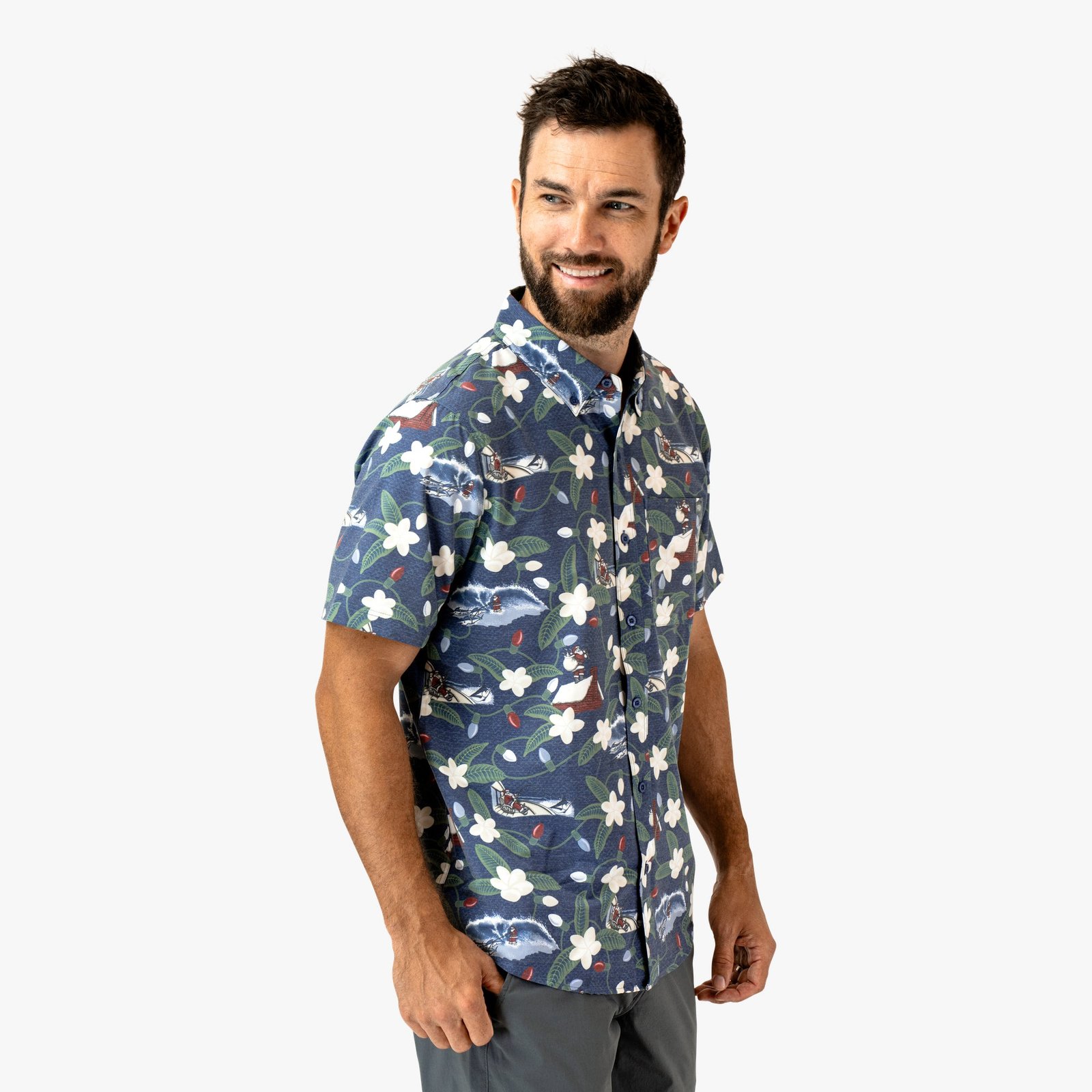 Boatbar SS Button Down Shirt | Midnight