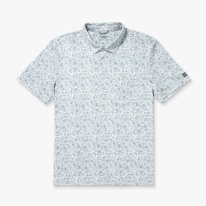 Qualifier Printed Performance Polo Shirt | Oyster Gray